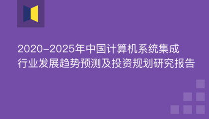 2020-2025年中国计算机系统集成行业发展趋势预测及投资规划研究报告